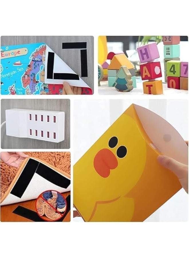 Reusable Velcro Tape - 2.3m wide x 1m long - White - Strong Fastener Clip for Home and Office - Image 4